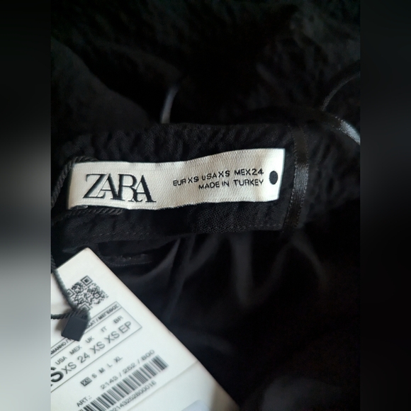 Zara Textured XS Little Black Dress NWT - Picture 9 of 10